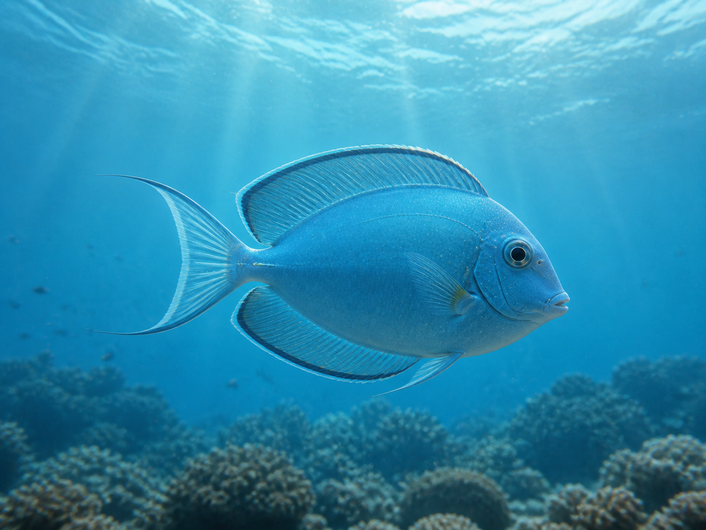 Azure Veil Tang in its Pelagea depth environment